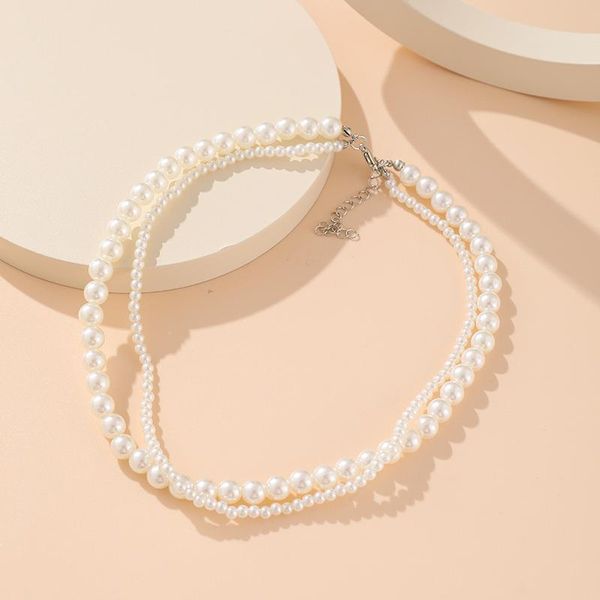 chokers elegant white imitation pearls chain necklace for women retro double layered clavicle charm fashion jewelry gift, Golden;silver
chokers elegant white imitation pearls chain necklace for women retro double layered clavicle charm fashion jewelry gift, Golden;silver