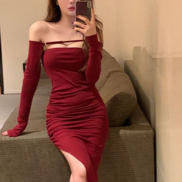 casual dresses elegant evening party dress women vintage off shoulder bodycon midi y2k solid asymmetric one piece autumn 2021, Black;gray
casual dresses elegant evening party dress women vintage off shoulder bodycon midi y2k solid asymmetric one piece autumn 2021, Black;gray