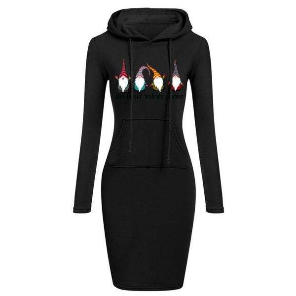 casual dresses women's yellow dress sweatshirt christmas printed long sleeve pocket home comfort pullover robe femme clothes, Black;gray 
casual dresses women's yellow dress sweatshirt christmas printed long sleeve pocket home comfort pullover robe femme clothes, Black;gray