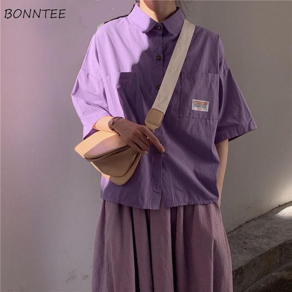 women's blouses & shirts womens summer oversize bf single breasted cargo patched pockets solid retro loose trendy ulzzang harajuku prep, White
women's blouses & shirts womens summer oversize bf single breasted cargo patched pockets solid retro loose trendy ulzzang harajuku prep, White
