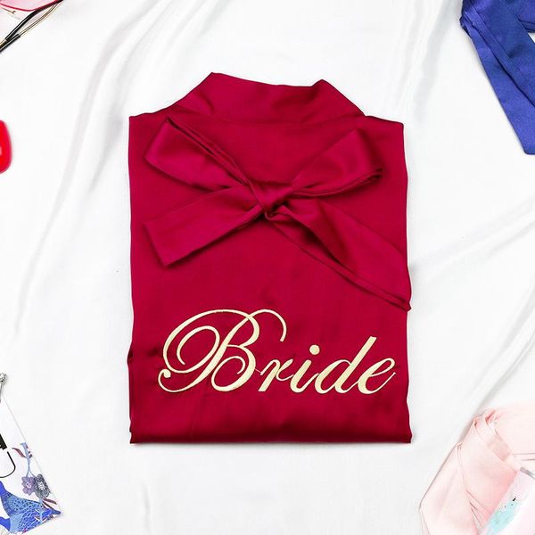 women's sleepwear satin embroidery bride wedding robe casual bathrobe cardigan kimono gown bridesmaid pajamas nightgown summer pyjamas, Black;red
women's sleepwear satin embroidery bride wedding robe casual bathrobe cardigan kimono gown bridesmaid pajamas nightgown summer pyjamas, Black;red