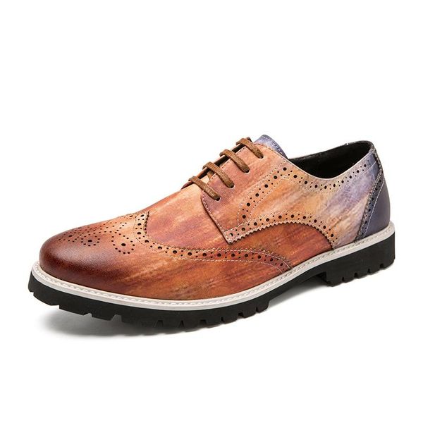 men dress shoes split leather male derby italian classic retro lace-up mens brogue big size fashion formal, Black
men dress shoes split leather male derby italian classic retro lace-up mens brogue big size fashion formal, Black
