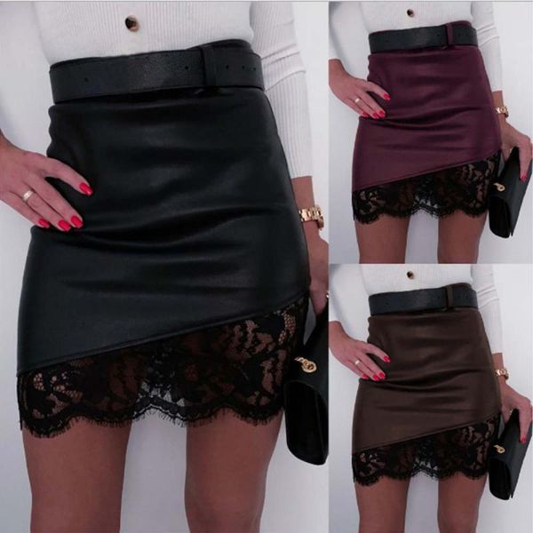 skirts 2021 womens patchwork design lace decor through elastic mid waist solid color street style slim lady hips, Black
skirts 2021 womens patchwork design lace decor through elastic mid waist solid color street style slim lady hips, Black