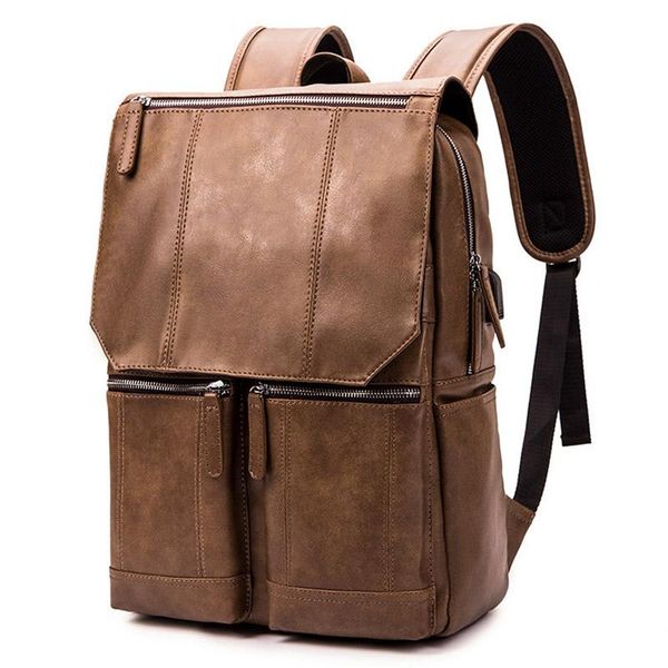 backpack men leather school bag for teenagers college simple design casual mochila travel 2021
backpack men leather school bag for teenagers college simple design casual mochila travel 2021