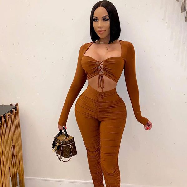 crop and pencil pants women tracksuits club outfits matching set ruched bandage bodycon two piece birthday party chandal, Gray
crop and pencil pants women tracksuits club outfits matching set ruched bandage bodycon two piece birthday party chandal, Gray