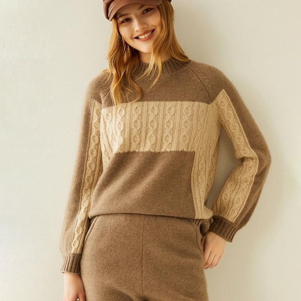 women's sweaters 100% pure cashmere sweater autumn/winter padded patchwork pullovers loose fashion contrast color base shirt, White;black
women's sweaters 100% pure cashmere sweater autumn/winter padded patchwork pullovers loose fashion contrast color base shirt, White;black