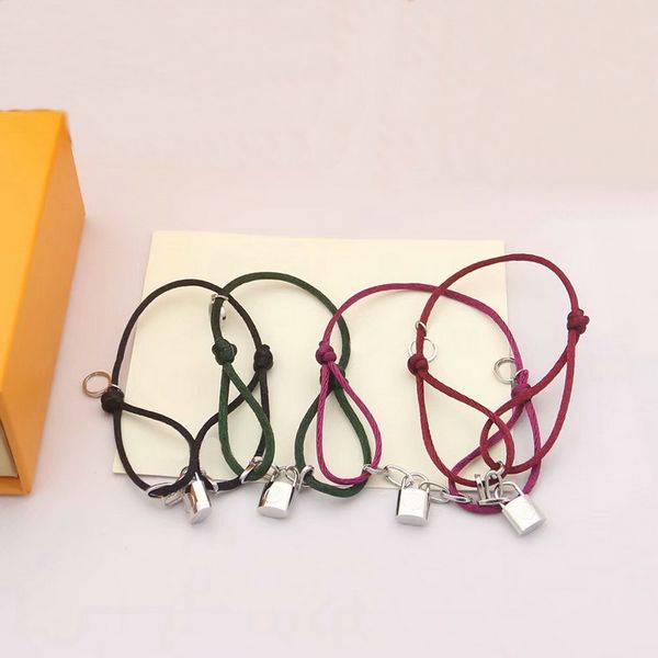 europe america designer fashion style bracelets men lady women silver hardware engraved v initials lock charm colored nylon cord bracelet q9, Black
europe america designer fashion style bracelets men lady women silver hardware engraved v initials lock charm colored nylon cord bracelet q9, Black