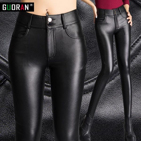 faux pu leather pants women pencil capris patchwork high waist zipper skinny warm thick casual trousers female leggings women's &, Black;white 
faux pu leather pants women pencil capris patchwork high waist zipper skinny warm thick casual trousers female leggings women's &, Black;white