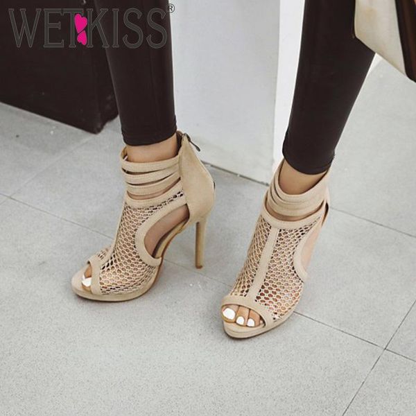 women's sandals stiletto gladiator platform mesh high heels peep toe summer shoes big size, Black
women's sandals stiletto gladiator platform mesh high heels peep toe summer shoes big size, Black