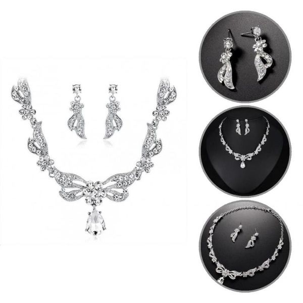 earrings & necklace flower skin-friendly shiny oval-shaped pendant choker wedding jewelry set 1, Silver
earrings & necklace flower skin-friendly shiny oval-shaped pendant choker wedding jewelry set 1, Silver