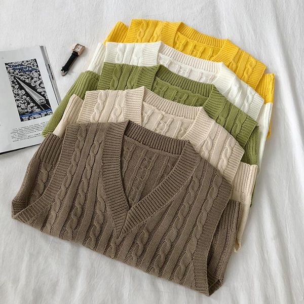 women's vests spring autumn casual sweet v-neck sweater women solid edition brief paragraph sleeveless feamel vest pullovers k052, Black;white
women's vests spring autumn casual sweet v-neck sweater women solid edition brief paragraph sleeveless feamel vest pullovers k052, Black;white
