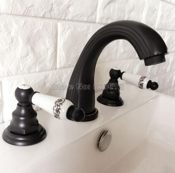bathroom sink faucets black oil rubbed basin faucet brass finish widespread mixer taps dual ceramic handle whg060
bathroom sink faucets black oil rubbed basin faucet brass finish widespread mixer taps dual ceramic handle whg060