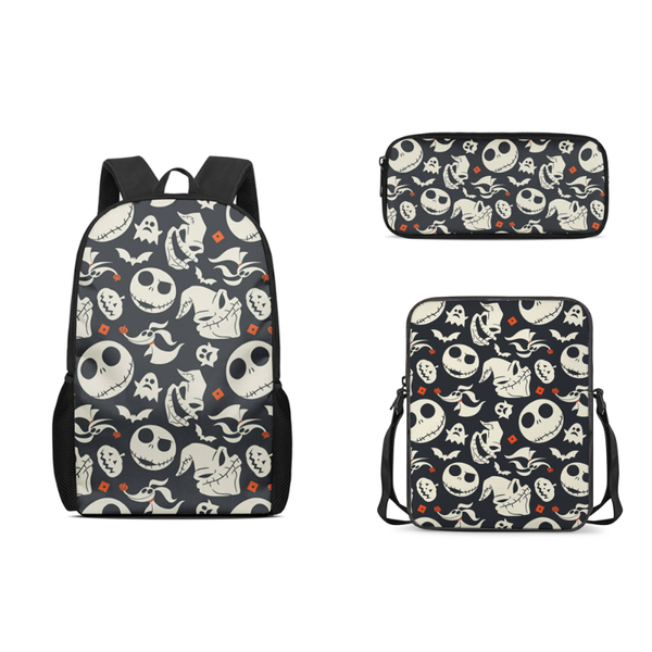 customizable children's school bag 3 pieces cartoon skull jack shoulder pen girl kindergarten bags
customizable children's school bag 3 pieces cartoon skull jack shoulder pen girl kindergarten bags