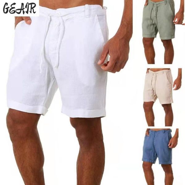 men's shorts summer cotton linen tie sweatpants white casual basketball beach pants soft comfortable cargo, White;black
men's shorts summer cotton linen tie sweatpants white casual basketball beach pants soft comfortable cargo, White;black