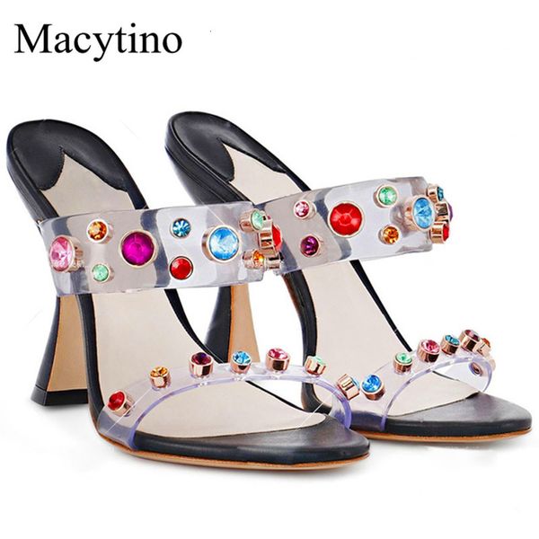 slippers summer ladies high-heeled slippers with gemstone decoration round-toe shoes fashion party 74to, Black
slippers summer ladies high-heeled slippers with gemstone decoration round-toe shoes fashion party 74to, Black