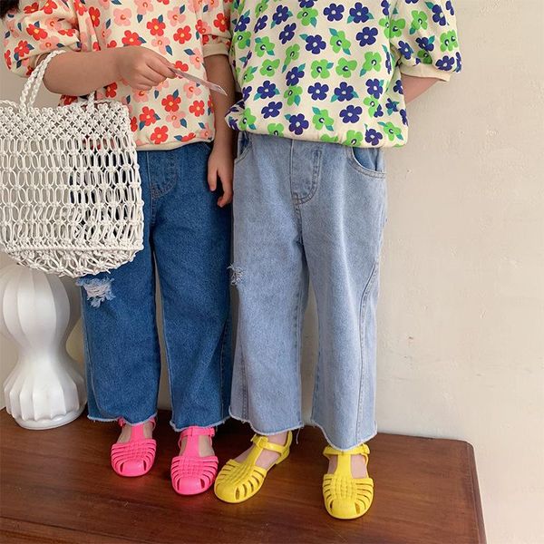 girls' pants 2021 spring summer foreign style straight denim children's jeans boys wide leg trousers, Blue
girls' pants 2021 spring summer foreign style straight denim children's jeans boys wide leg trousers, Blue