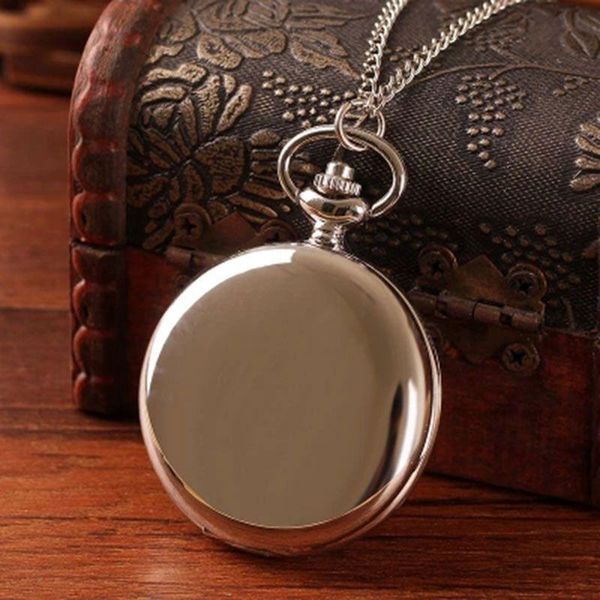 pocket watches smooth silver cover men's watch elegant white dial roman numeral alloy thick chain pendant, Slivery;golden
pocket watches smooth silver cover men's watch elegant white dial roman numeral alloy thick chain pendant, Slivery;golden