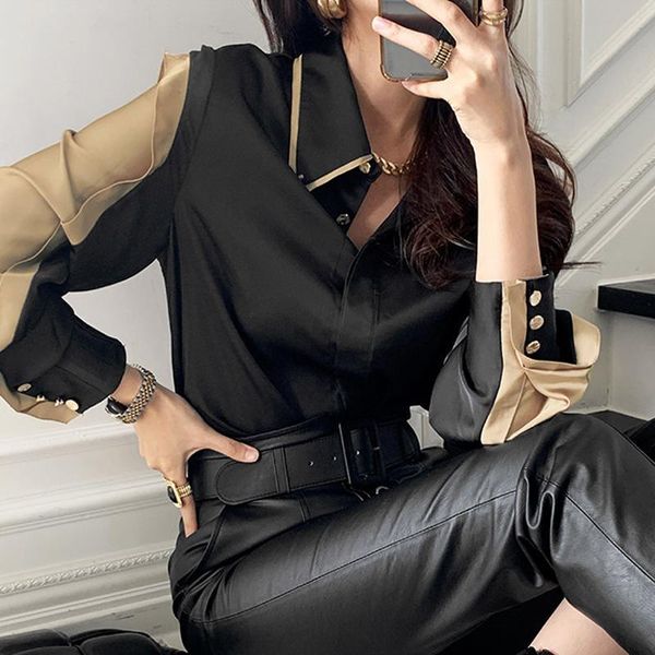 women shirts new fashion satin silk office lady button white long sleeve female clothing turn down collar blouse women 12724
women shirts new fashion satin silk office lady button white long sleeve female clothing turn down collar blouse women 12724