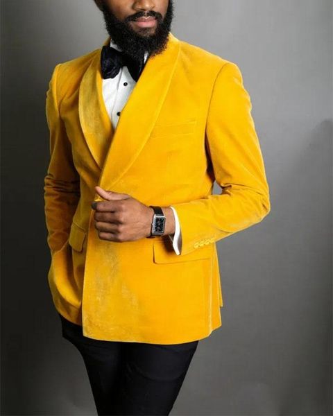 men's suits & blazers 2pcs yellow velveteen man blazer black trousers men slim fit costume wedding groom tuxedos prom male suit coat+pa, White;black
men's suits & blazers 2pcs yellow velveteen man blazer black trousers men slim fit costume wedding groom tuxedos prom male suit coat+pa, White;black