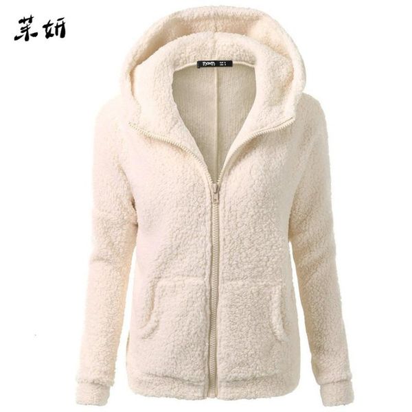 women's jackets abrigos mujer invierno 2021 women hooded sweater coat fashion winter warm wool zipper coats cotton outwear female, Black;brown
women's jackets abrigos mujer invierno 2021 women hooded sweater coat fashion winter warm wool zipper coats cotton outwear female, Black;brown
