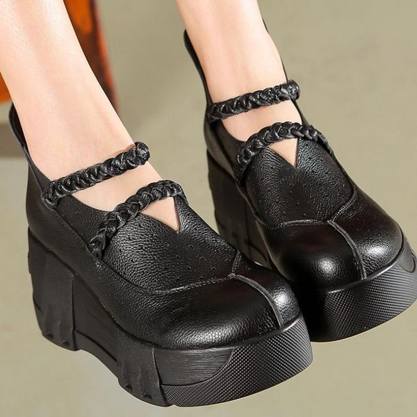 dress shoes 2021 spring genuine leather women high heels female round toe zipper pumps wedge platform, Black
dress shoes 2021 spring genuine leather women high heels female round toe zipper pumps wedge platform, Black