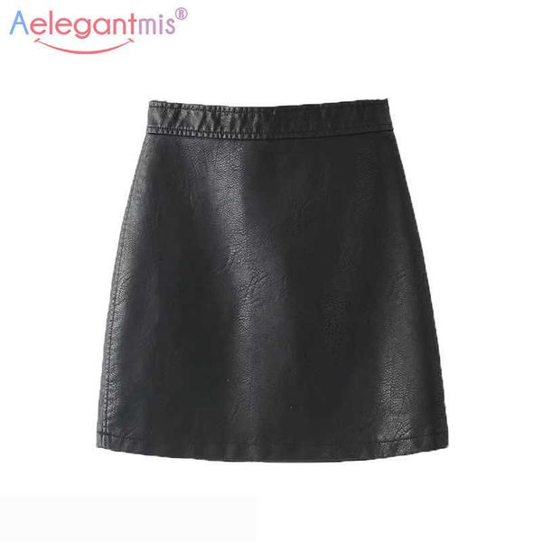 aelegantmis elegant office lady high waist pu leather skirt women summer casual solid black mini a-line ladies short 210607
aelegantmis elegant office lady high waist pu leather skirt women summer casual solid black mini a-line ladies short 210607