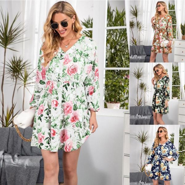 casual dresses autumn women's long-sleeved dress summer elegant retro ladies floral girls basic print clothing clothes, Black;gray
casual dresses autumn women's long-sleeved dress summer elegant retro ladies floral girls basic print clothing clothes, Black;gray