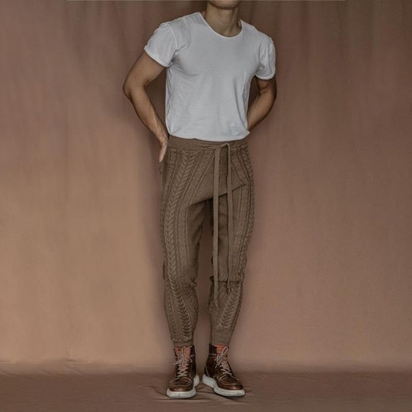 men's pants 2021 autumn and winter models european american casual slim knitting feet cropped trousers, Black
men's pants 2021 autumn and winter models european american casual slim knitting feet cropped trousers, Black