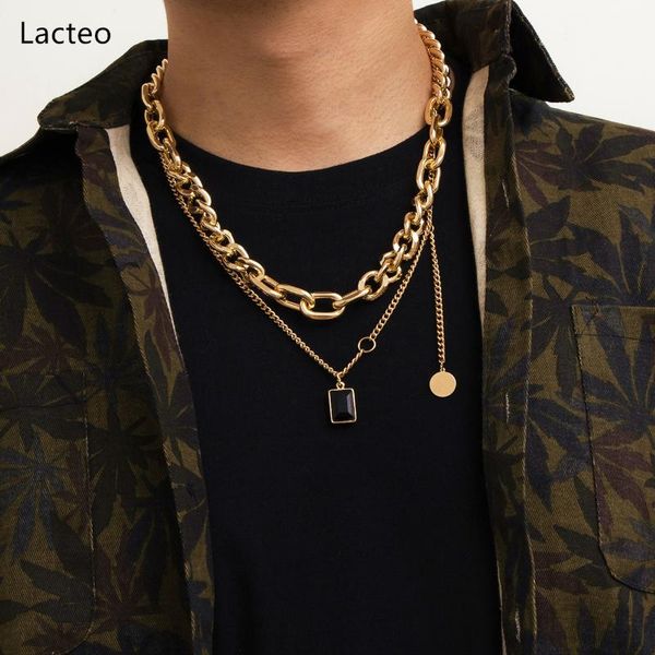 pendant necklaces lacteo 2pcs/set steampunk twisted metal chain choker necklace for women bohemian black square shiny rhinestone, Silver
pendant necklaces lacteo 2pcs/set steampunk twisted metal chain choker necklace for women bohemian black square shiny rhinestone, Silver