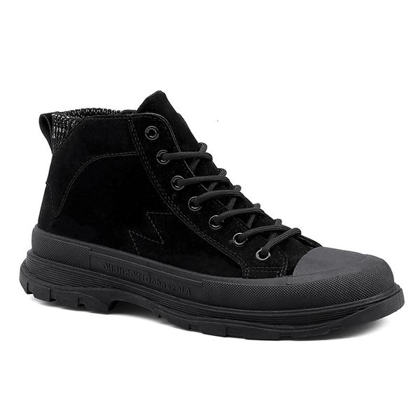 new men's fashion versatile work comfortable and breathable middle lace up round head casual boots, Black
new men's fashion versatile work comfortable and breathable middle lace up round head casual boots, Black