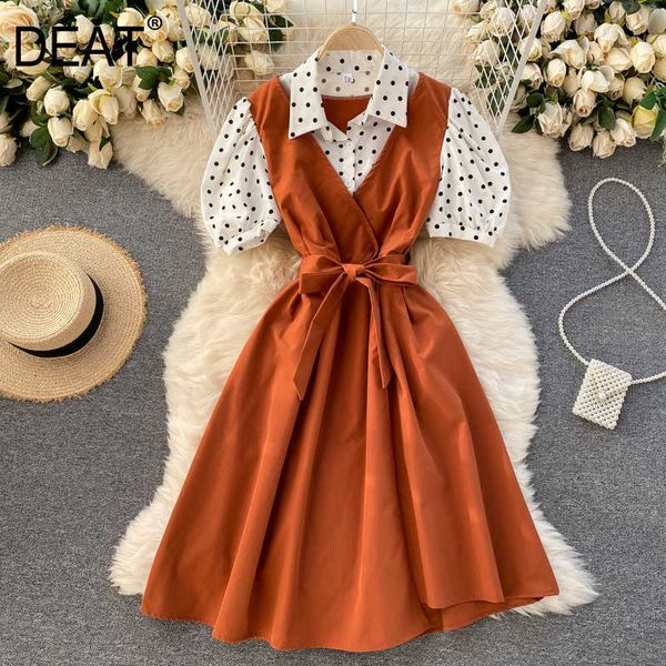 deat spring arrivals solid color lapel collar puff sleeve lace up waist slim a-line temperament dress mz701 210709, Black;gray
deat spring arrivals solid color lapel collar puff sleeve lace up waist slim a-line temperament dress mz701 210709, Black;gray