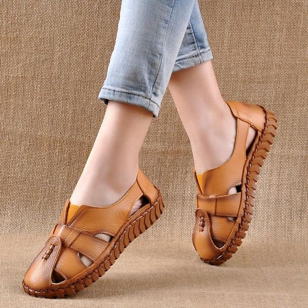 women sandals 2021 summer genuine leather handmade ladies shoe comfortable mother woman shoes plus size 43 sandal, Black
women sandals 2021 summer genuine leather handmade ladies shoe comfortable mother woman shoes plus size 43 sandal, Black