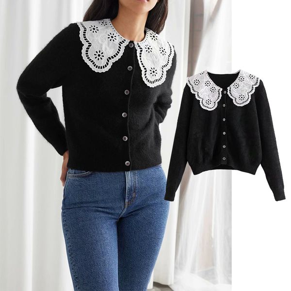 women's two piece pants za women autumn splicing doll collar hollow-carved design knitted winter knitted sweaters long sleeve casu oj9y, White
women's two piece pants za women autumn splicing doll collar hollow-carved design knitted winter knitted sweaters long sleeve casu oj9y, White