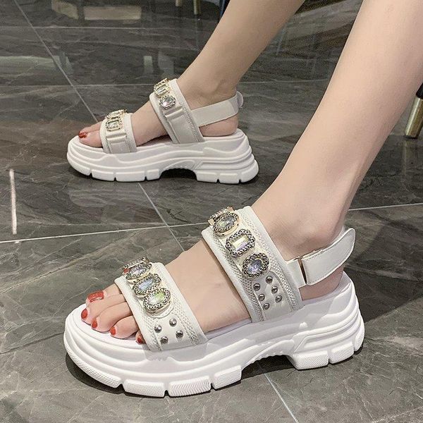dress shoes summer women platform sandals chunky casual 2021 luxury designers woman block heel fashion beach crystal sandal, Black
dress shoes summer women platform sandals chunky casual 2021 luxury designers woman block heel fashion beach crystal sandal, Black