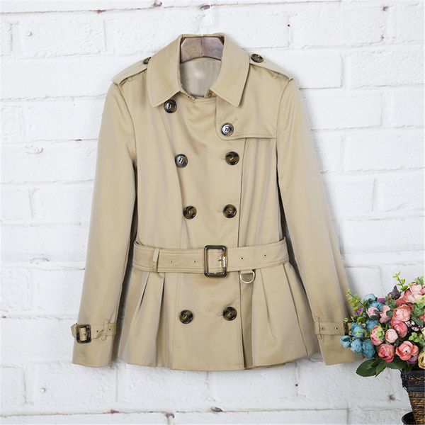 women's trench coats short classic windbreaker waterproof british high-end english style autumn winter gabadian solid color size coat b, Tan;black
women's trench coats short classic windbreaker waterproof british high-end english style autumn winter gabadian solid color size coat b, Tan;black