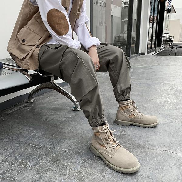 men's pants streetwear sweatpants jogger men spring autumn mens cargo multi-pockets casual trousers, Black
men's pants streetwear sweatpants jogger men spring autumn mens cargo multi-pockets casual trousers, Black