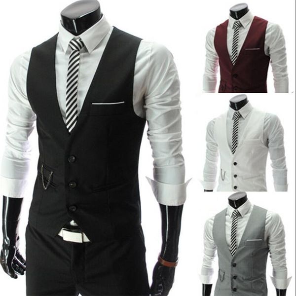 men's vests super size 5xl men suit vest 2021 slim fit male waistcoat gilet homme casual sleeveless formal business jacket, Black;white
men's vests super size 5xl men suit vest 2021 slim fit male waistcoat gilet homme casual sleeveless formal business jacket, Black;white