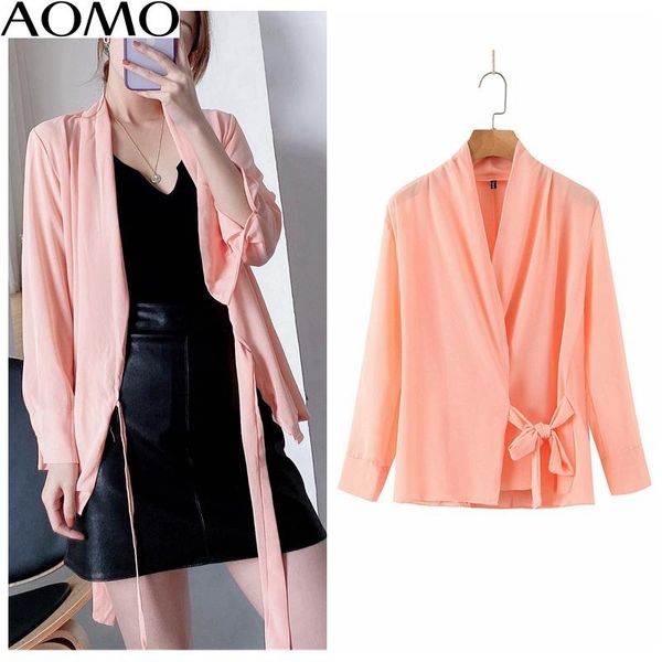 women's blouses & shirts aomo fashion women pink elegant long sleeve solid office ladies bow tie work wear 3z82a, White
women's blouses & shirts aomo fashion women pink elegant long sleeve solid office ladies bow tie work wear 3z82a, White