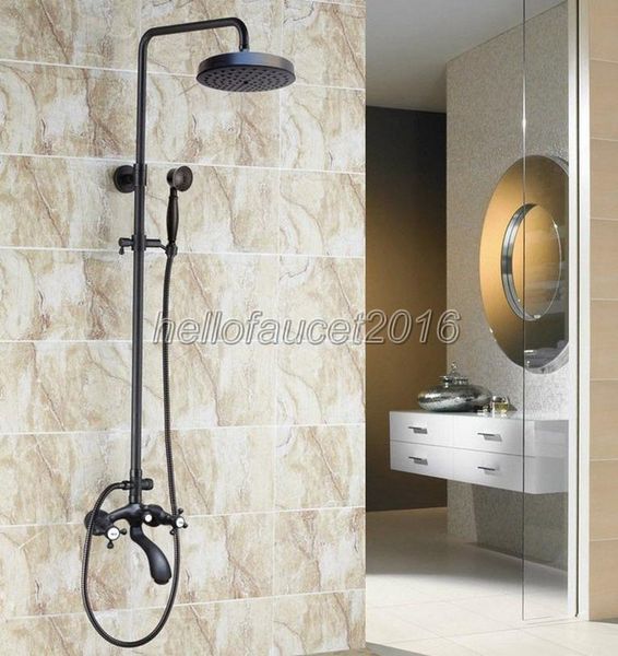 classic rain shower faucet set black oil rubbed bronze finish wall mounted bathroom tub mixer tap + handheld spray lhg117 sets
classic rain shower faucet set black oil rubbed bronze finish wall mounted bathroom tub mixer tap + handheld spray lhg117 sets