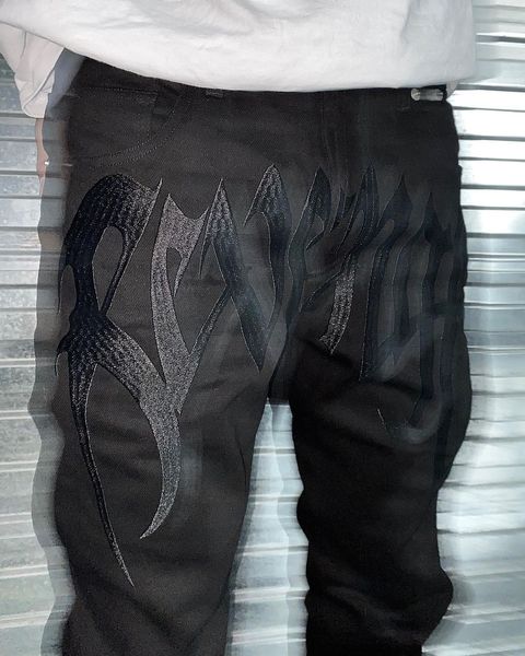 mens designer jeans black embroidered straight washed denim trousers high street fashion, Blue
mens designer jeans black embroidered straight washed denim trousers high street fashion, Blue