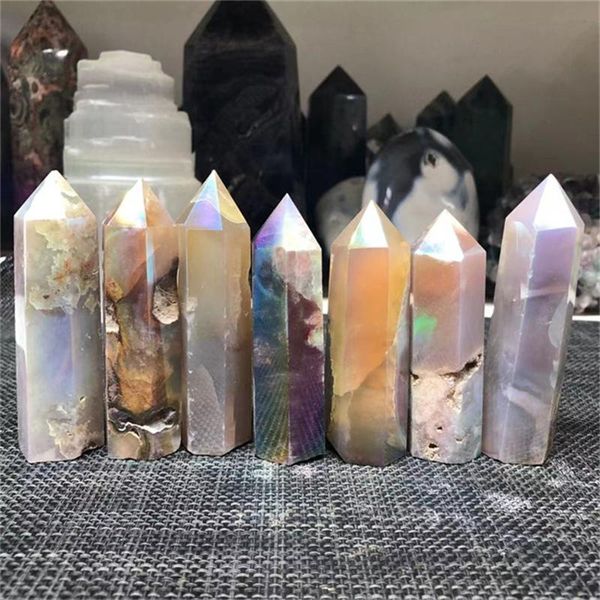 decorative objects & figurines wholesale natural quartz crystal tower angel aura cherry blossom agate point for decoration
decorative objects & figurines wholesale natural quartz crystal tower angel aura cherry blossom agate point for decoration