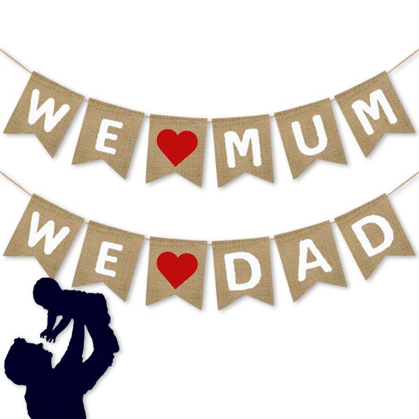 1 set we love mum party decorations hanging streamers dad father's day gifts banner supplies props
1 set we love mum party decorations hanging streamers dad father's day gifts banner supplies props