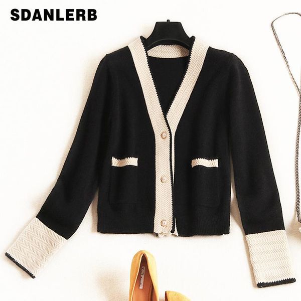 women's knits & tees short coat 2021 spring autumn fashion v-neck single breasted cardigan patchwork long sleeve knitted jacket, White
women's knits & tees short coat 2021 spring autumn fashion v-neck single breasted cardigan patchwork long sleeve knitted jacket, White