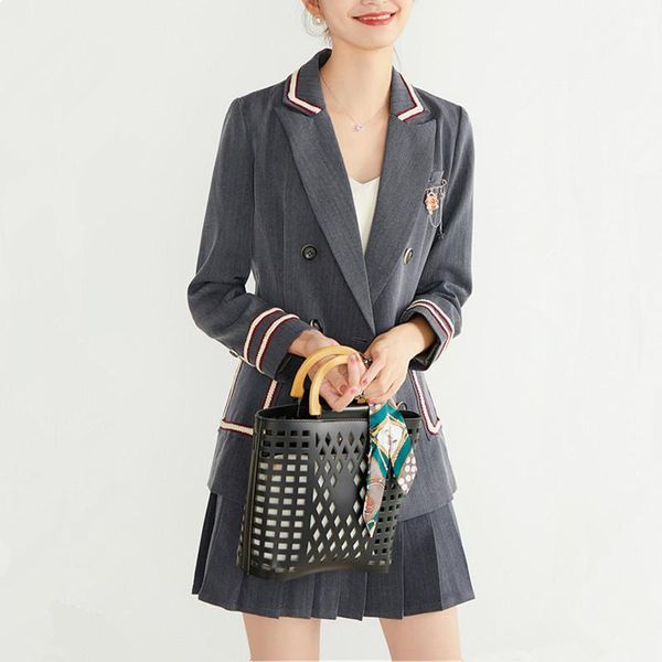 preppy style grey suit blazers and pleated skirt two-piece set college outfits coats two piece dress, White
preppy style grey suit blazers and pleated skirt two-piece set college outfits coats two piece dress, White