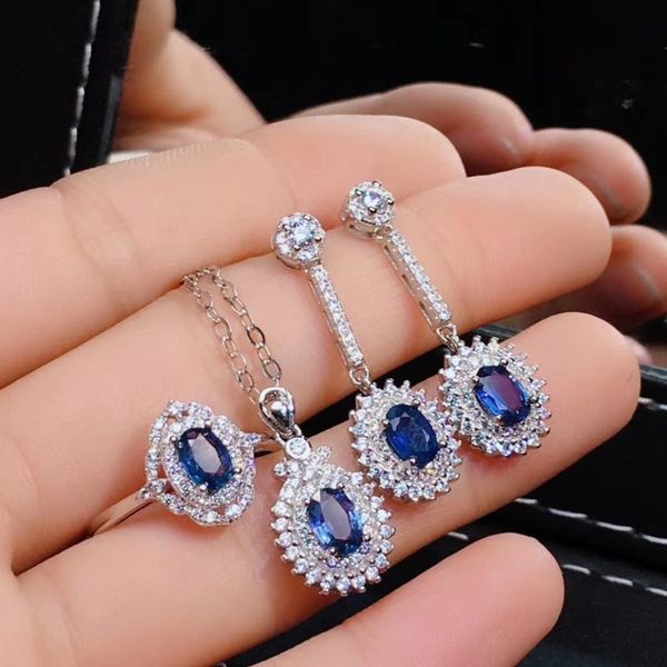 natural blue sapphire gem jewelry sets gemstone pendant ring earrings 925 silver fashion diana women fine party bracelet, & necklace, Black
natural blue sapphire gem jewelry sets gemstone pendant ring earrings 925 silver fashion diana women fine party bracelet, & necklace, Black