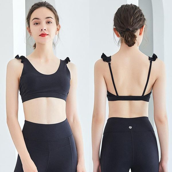 women ruffle halter sports bra fitness bralette padded push up active underwear gym wear jogging workout yoga outfit
women ruffle halter sports bra fitness bralette padded push up active underwear gym wear jogging workout yoga outfit