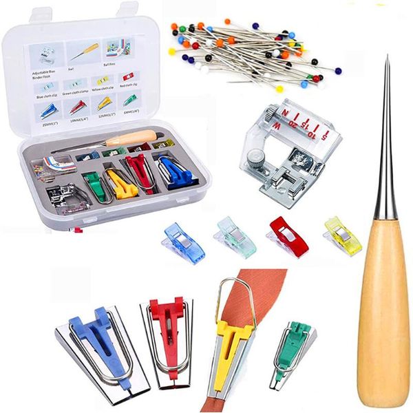 sewing notions & tools multifunction bias tape maker set diy patchwork quilting supplies accessory seams machine binding sew, Black
sewing notions & tools multifunction bias tape maker set diy patchwork quilting supplies accessory seams machine binding sew, Black
