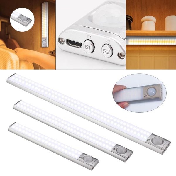 under cabinet light motion sensor closet lights lamp usb rechargable