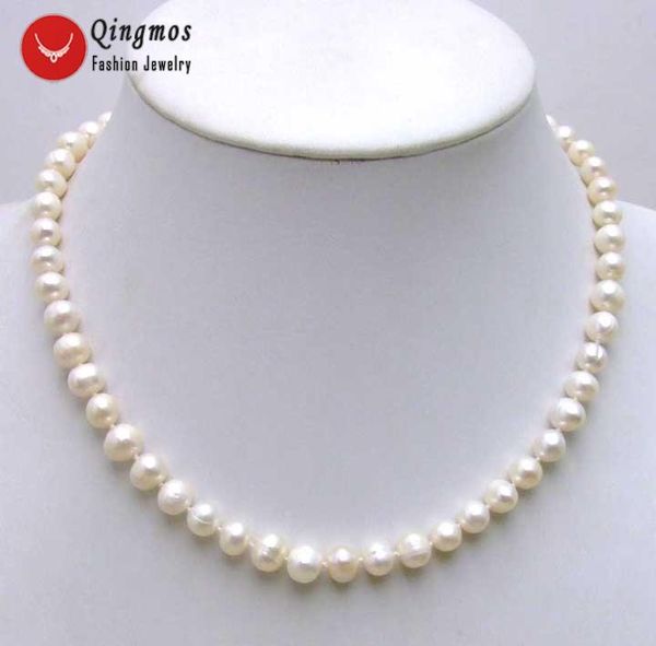 qingmos fashion natural white pearl necklace for women with 6-7mm round freshwater chokers 17" jewelry colar n5613, Golden;silver
qingmos fashion natural white pearl necklace for women with 6-7mm round freshwater chokers 17" jewelry colar n5613, Golden;silver