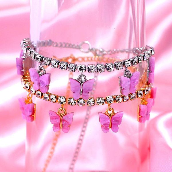 anklets boho acrylic butterfly charm bracelet for women silver color bling rhinestone tennis chain anklet beach barefoot jewelry, Red;blue
anklets boho acrylic butterfly charm bracelet for women silver color bling rhinestone tennis chain anklet beach barefoot jewelry, Red;blue